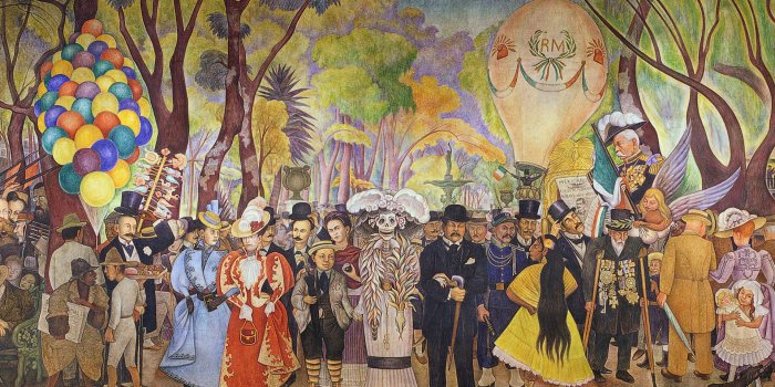 1920x1080 Diego Rivera's Dream of a Sunday Afternoon, a Surrealist Tableau of