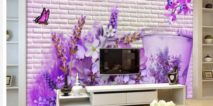 1000x863 US $14.1 53% OFF|3d wallpaper for room Home Decoration Corner flower  backdrop butterfly garden wallpapers for living room-in Wallpapers from  Home