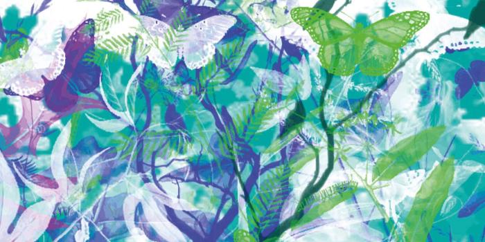 1251x834 Architects Paper Photo wallpaper «Butterfly Garden» 470004