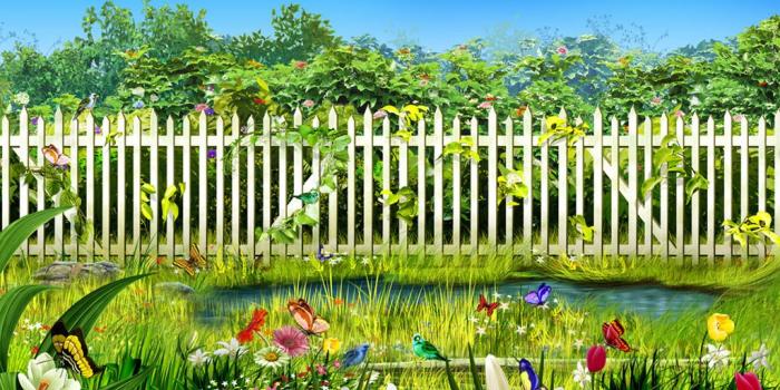 1024x768 Butterflies birds garden green HD Wallpaper | HD Wallpapers Rocks