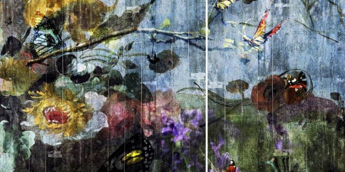 839x1024 La-Aurelia La Aurelia Wallpaper Butterfly Garden (Mural) - De