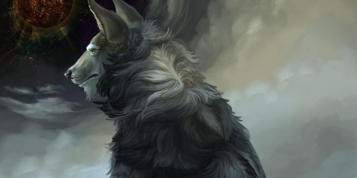 1600x1200 Download wallpaper 1600x1200 wolf, art, fantasy, predator, beast