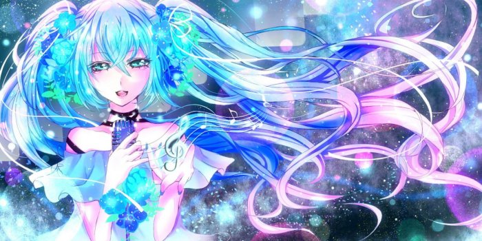 1244x700 Hatsune miku vocaloid anime manga game music singer mike musician