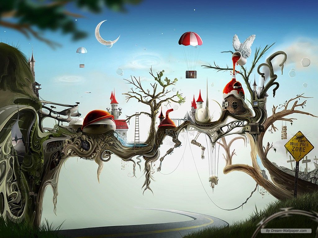 1024x768 Free Wallpaper - Free Art wallpaper - Dream World wallpaper