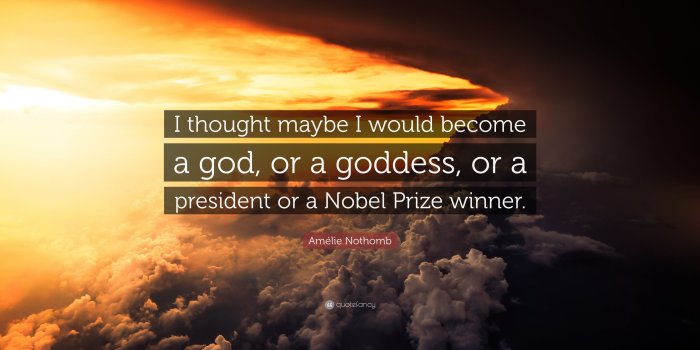 3840x2160 Amélie Nothomb Quote: “I thought maybe I would become a god, or a