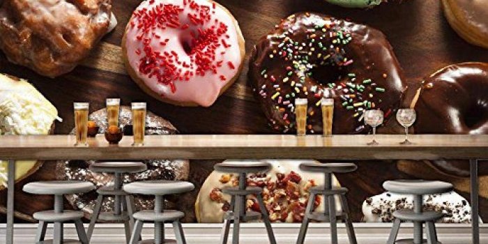 1000x800 FSLUCKY Pastry Donuts Chocolate Food 3D Wallpaper Living Room