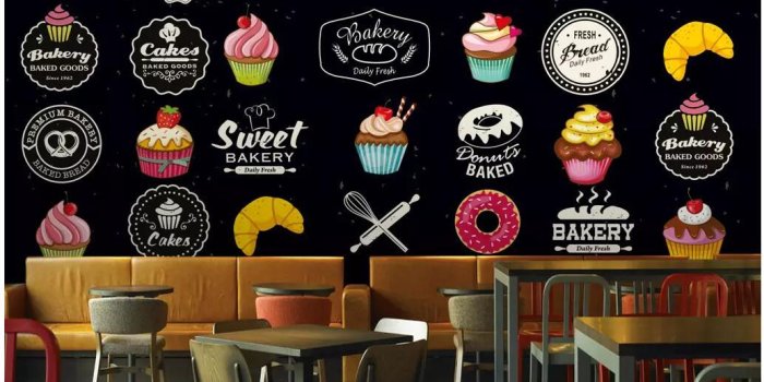 1034x853 3d wallpaper custom photo Hand drawn simple fast food dessert shop  blackboard color doodle home decor 3d wall murals wallpaper for walls 3 d