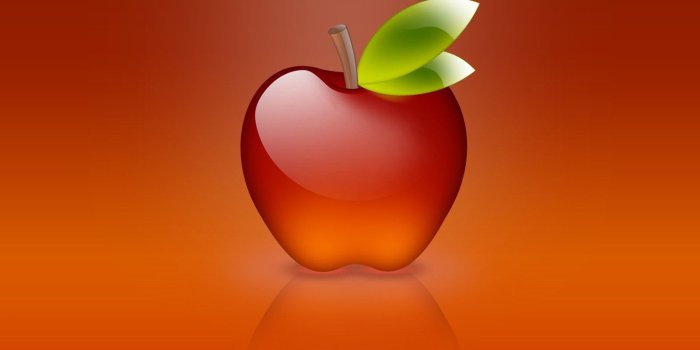 1600x1200 3d Red Apple Wallpaper