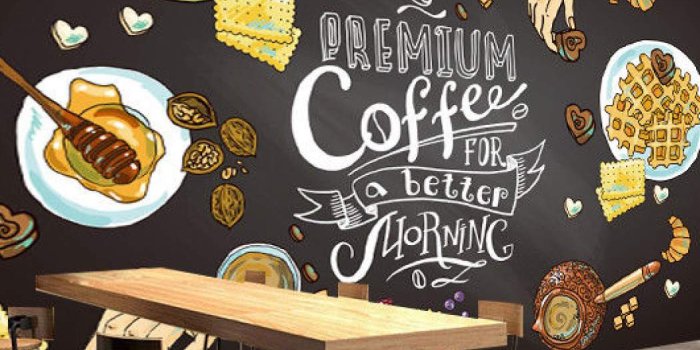1050x1050 ซื้อที่ไหน Self Adhesive 3d Coffee Food Painting 195 Wall Paper