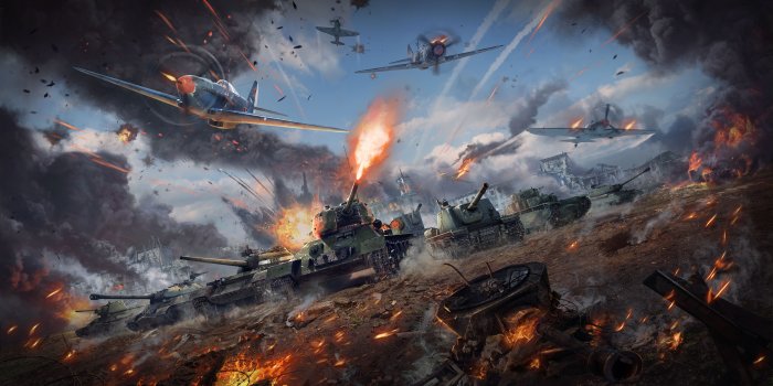 8000x4111 Wallpaper War Thunder, Battle, Tanks, Planes, 8K, Games, #5643