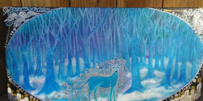 2560x1440 Patronus Painting Inspired by Harry Potter