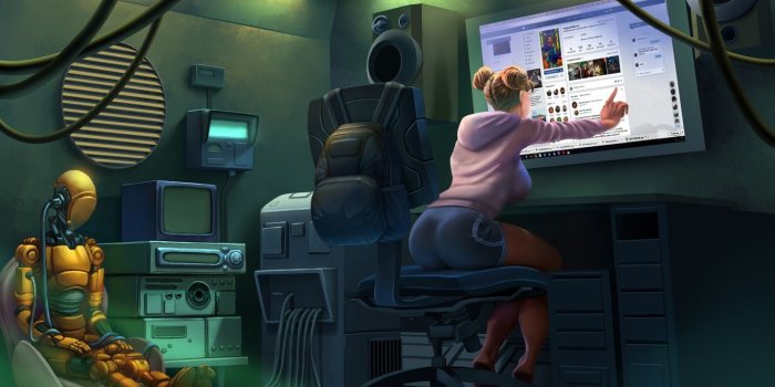 1332x850 Wallpaper fiction, art, 3D, Daniel Galiakbarov, SMIRNOV SCHOOL