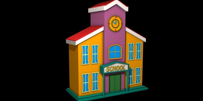 1920x1080 Cartoon School 3d model | 3D model