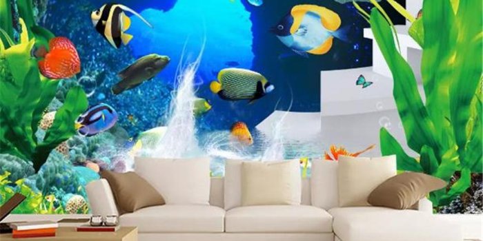 1024x890 Custom Any Size 3D Wallpaper Beautiful Underwater World Fish School 3D  Living Room TV Background Bound Wall Painting Wallpaper Quality Wallpapers  High