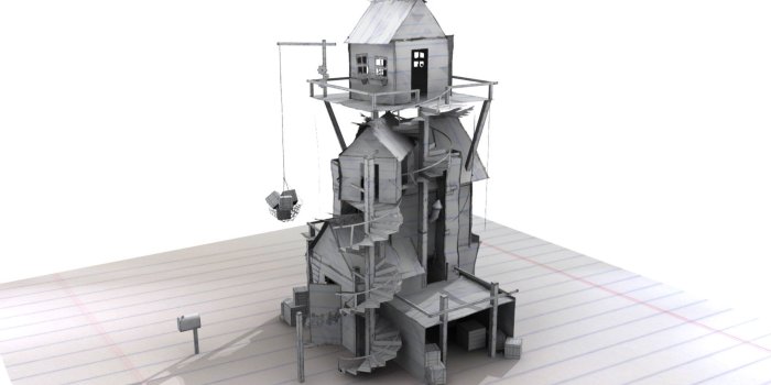 1920x1080 houses, paper, school :: Wallpapers