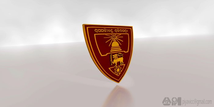 3000x1500 Ananda college- Colombo - logo- 3D wallpaper