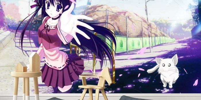 1600x1386 3D Girl School 18 Japan Anime Game Wallpaper Mural Cartoon Cosplay