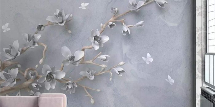 1000x986 Amazon.com: ATR Modern Simple 3D Wallpaper Walls Stereo Magnolia