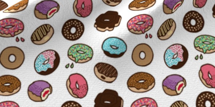 1000x1000 doughnut fabric, wallpaper & home decor - Spoonflower