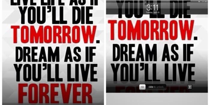 1023x1023 My sister's new iPad wallpaper : funny