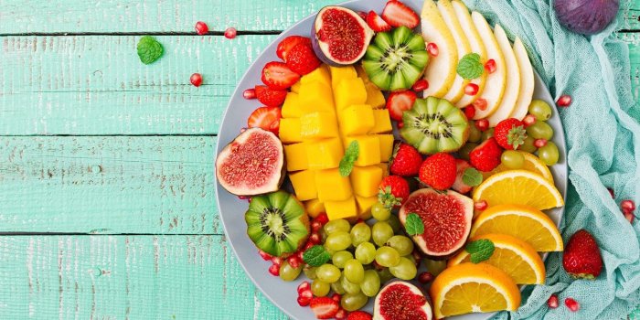 1332x850 Wallpaper berries, orange, colorful, kiwi, strawberry, grapes