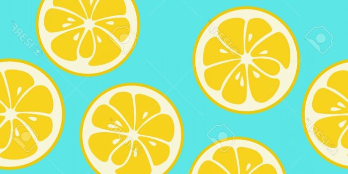 1560x1560 Photostock Vector Cute Seamless Pattern With Yellow Lemon Slices