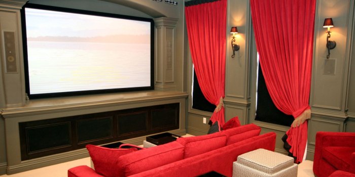 1920x1200 Room Movie Theater Sofa Screen Style Interior - Free Stock Photos
