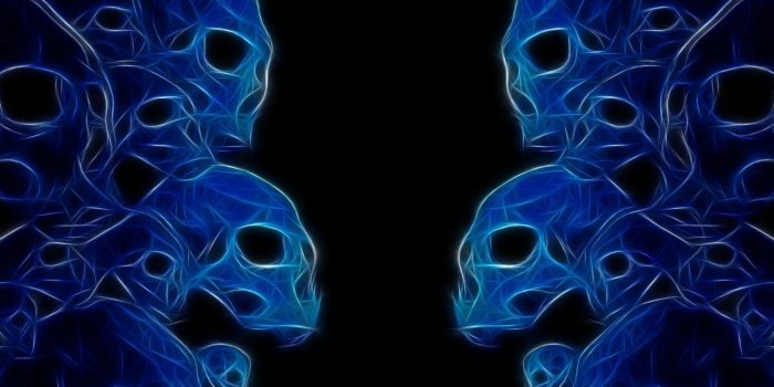 1440x1080 Blue flame skull wallpaper Gallery