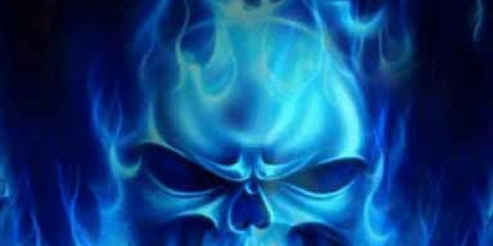 800x1280 Skulls in a blue flame live wp for Android - APK Download
