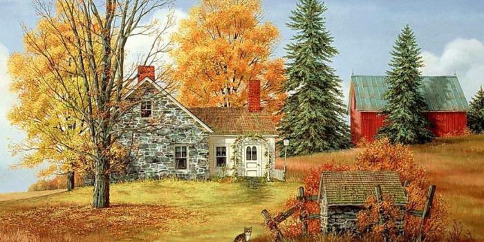 1024x768 55+ Country Fall Scenes Wallpapers - Download at WallpaperBro