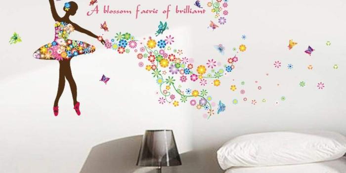 1004x1004 Staron New Butterfly Flower Fairy Wall Stickers, Home Decors Removable  Mural Wallpaper Girls Room Bedroom Wall Decals