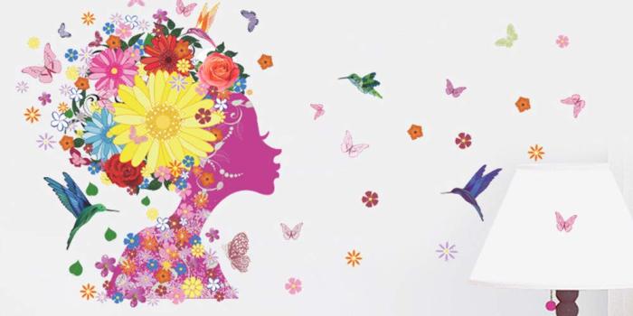 1000x1000 Amazon.com: Jeash New Butterfly Flower Fairy Wall Sticker Children's