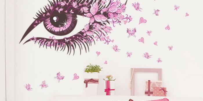 1000x1000 Flower Fairy Eye Butterfly 3D Decal Wall Sticker Wallpaper Art Decor Living  Room