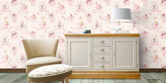1800x1350 Meadow Flower Fairies Cream by Jane Churchill - Wallpaper : Brewers Home