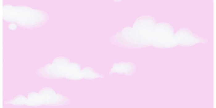 1000x1000 I Love Wallpaper Clouds Childrens Wallpaper Pink / White (ILW980032)