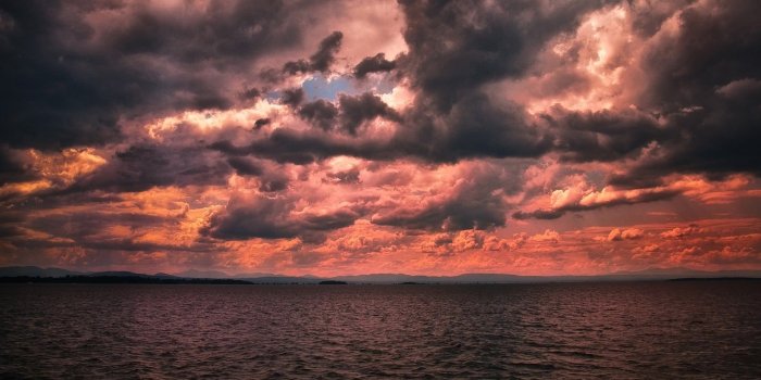 1920x1080 Gorgeous Sky with sea pink clouds [1920x1080] : wallpaper