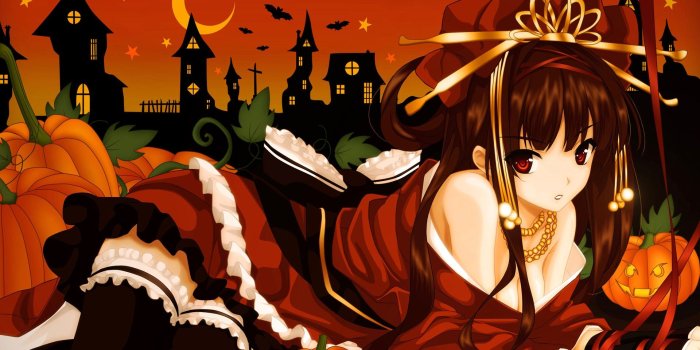 1920x1200 Anime Halloween Girl Wallpaper HD - Natalia Wallpapers