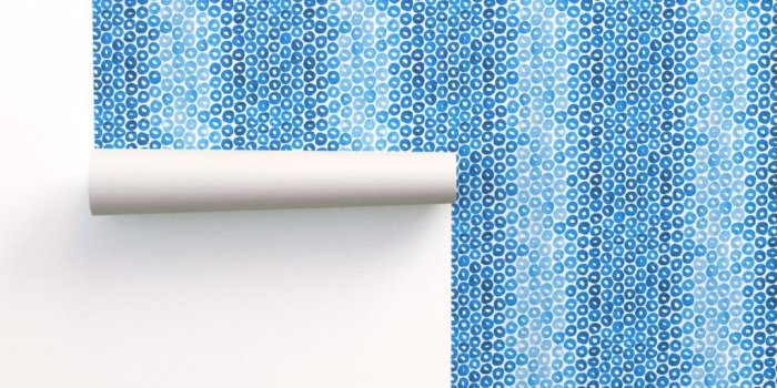 1024x1024 Indigo Watercolor Abstract Geometric Circles // on Isobar by