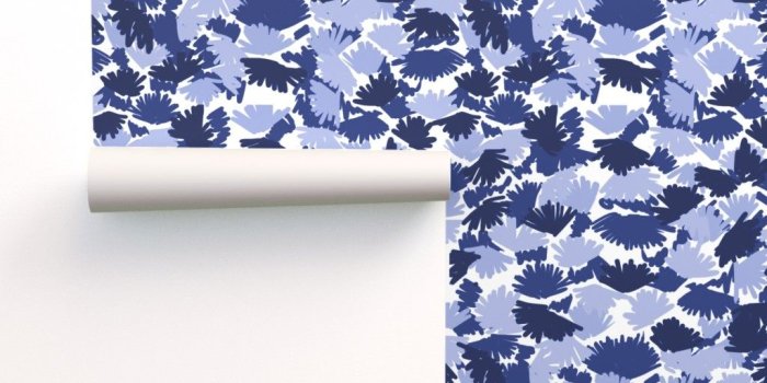 1024x1024 indigo abstract camo camouflage leaves leaf on Isobar by