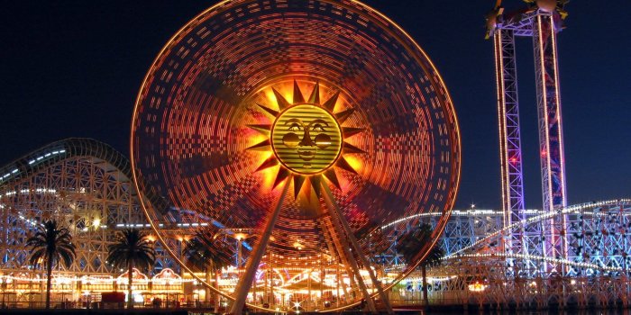 1920x1200 The Sun Wheel's Face, Paradise Pier, Anaheim, California HD