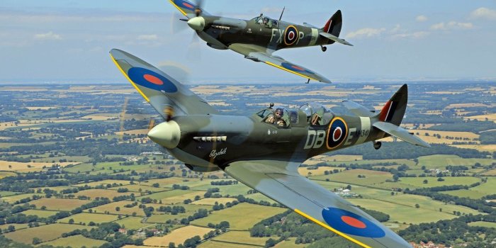 1332x850 Wallpaper Fighter, Pair, Spitfire, Supermarine Spitfire, RAF, The Second  World War images for desktop, section авиация - download