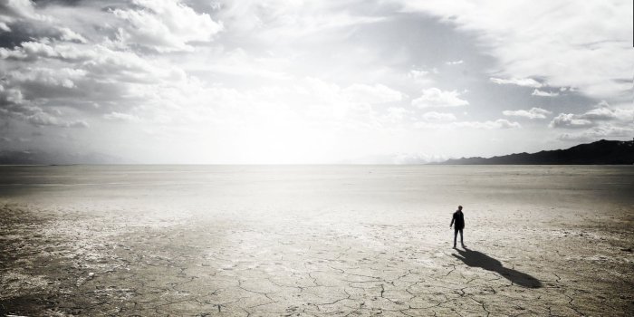 1920x1080 Sad & Lonely Man on Wasteland : wallpapers