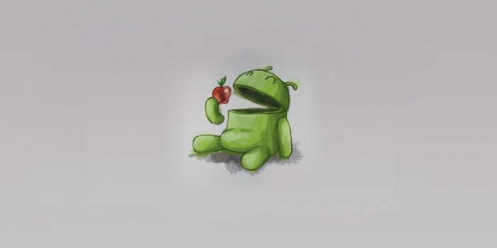 1920x1080 Funny Android Eat Apple Wallpapers Wallpaper | WallpaperLepi