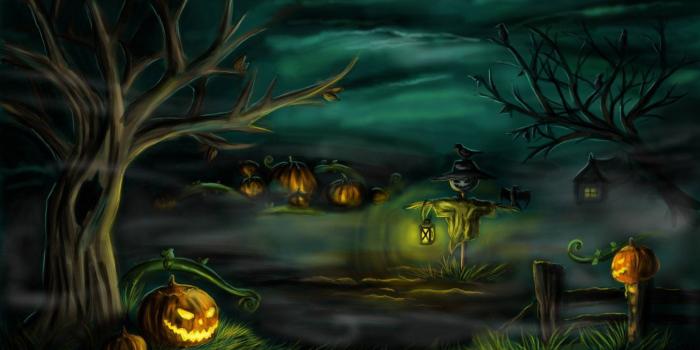 1353x768 Horror Wallpaper Full Hd - Creepy Halloween Background (#110166