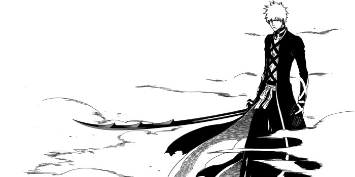 1920x1080 Man wearing black top sketch, Bleach, Kurosaki Ichigo, manga HD