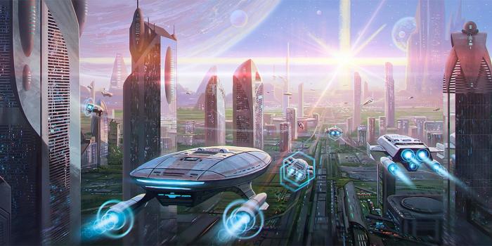 2800x1050 Dual monitor Futuristic city wallpapers, HD backgrounds