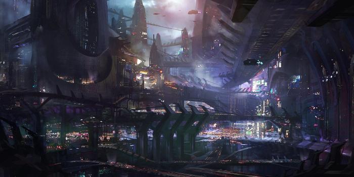 2048x1152 Download Dual Screen Wide 2048x1152 - Future City Wallpaper