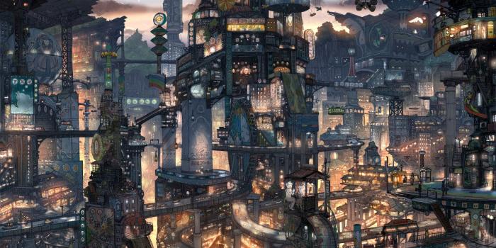 2800x1600 City Night Lights, Future City Wallpaper