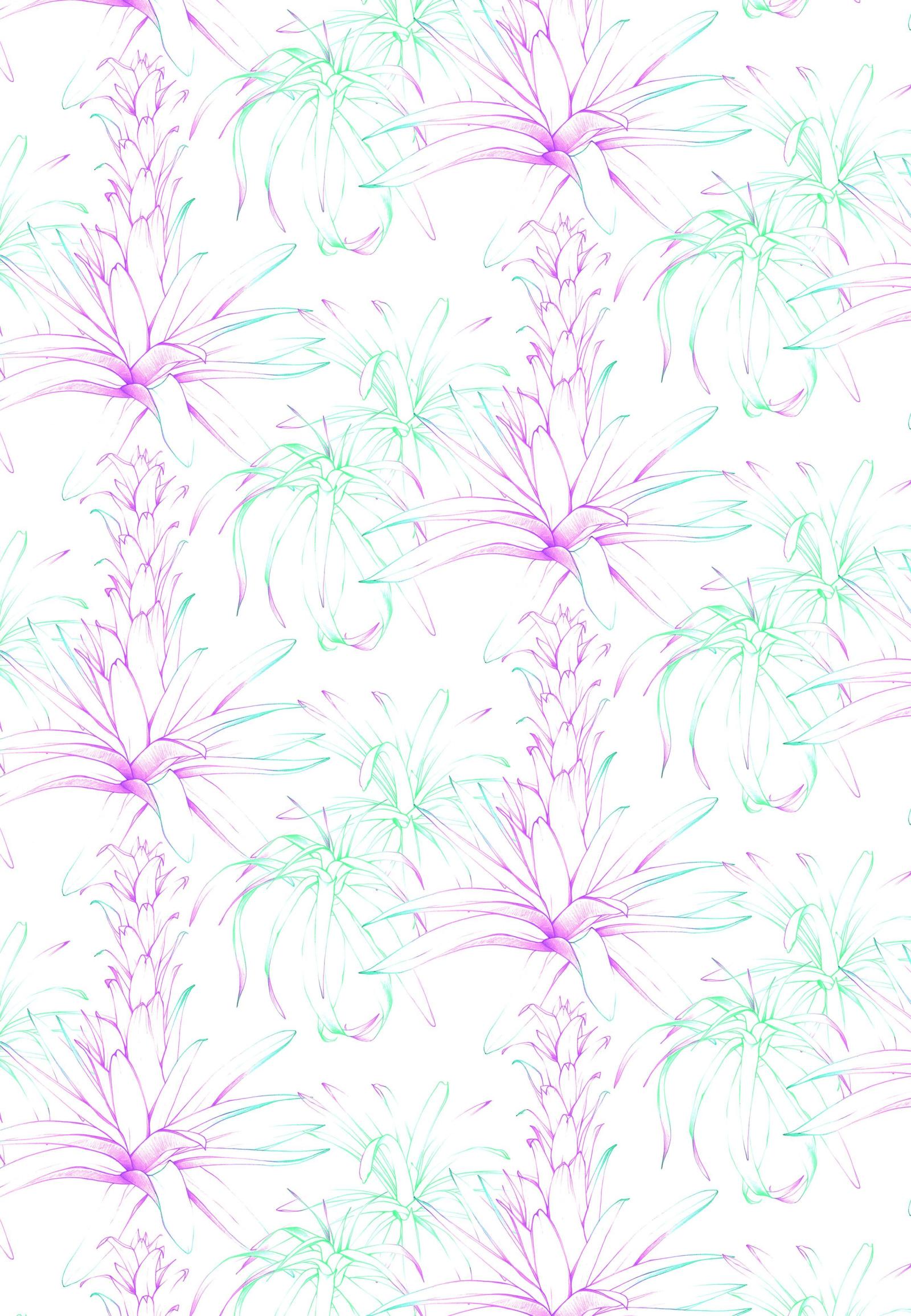 2657x3839 graphisme #broméliacée par Van Yen Design | Papier peint / wallpaper