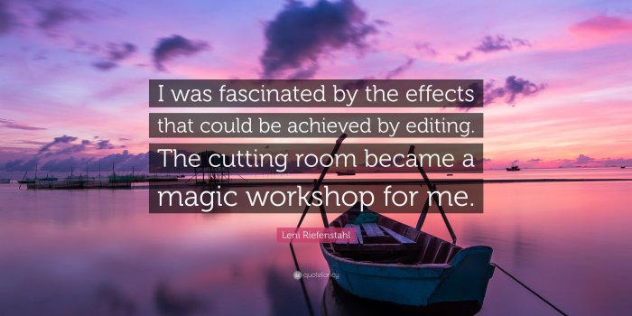 3840x2160 Leni Riefenstahl Quote: “I was fascinated by the effects that could